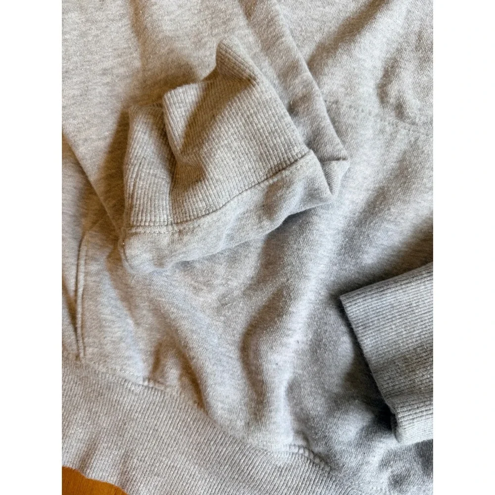 The North Face Mens Box Logo Pullover Hoodie Heather Grey Large 0079
